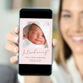 写真を紹介Pink Baby Girl誕生 案内状