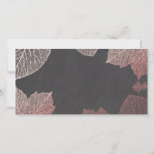 写真を結婚するばら色の金ゴールドの紅葉は感謝していしています サンキューカード (裏面)