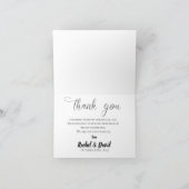 写真を結婚するエレガントな原稿の愛及び感謝 サンキューカード (内部)