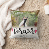 写真を結婚する永久に上敷の原稿の名前をカスタムする クッション (ブランケット)