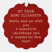 写真を追加おもしろいクリスマスキャット記念ペット オーナメントカード (裏面)