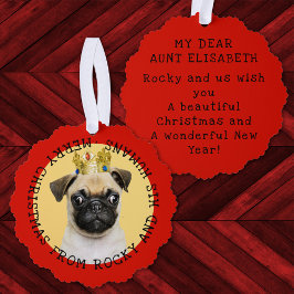 写真を追加おもしろいクリスマスキャット記念ペット オーナメントカード