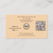 写真を追加かわいいプロフェッショナルモノグラムベーカリーベージュ 名刺 (裏面)