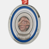 写真を追加して任意のカラーフレームを選択 メタルオーナメント (左)