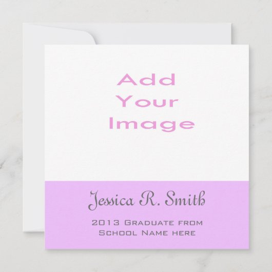 写真を追加しエレガントてグラデーション 招待状 (裏面)