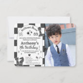 写真を追加するチェスのトーナメント誕生日for Boys 招待状 (正面)