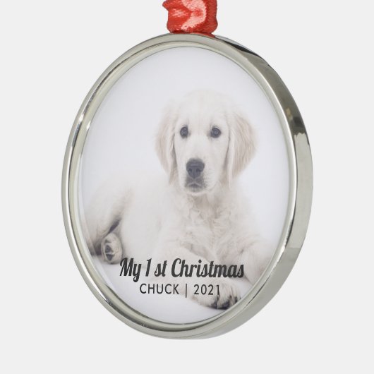 写真を追加するマイ初めてのクリスマス子犬 メタルオーナメント (左)