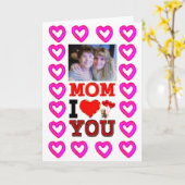 写真を追加するママ愛するママ カード (黄色い花)