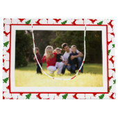 写真を追加するメリークリスマスの鹿と木 ラージペーパーバッグ (裏面)