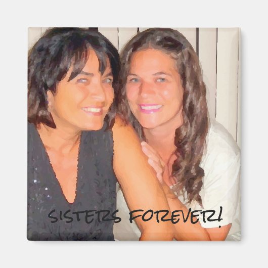 写真を追加する可愛い姉妹Forever マグネット (正面)