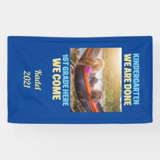 写真を追加する幼稚園の卒業1年生 横断幕 (横)