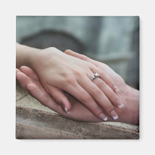 写真を追加する日付提案を保存する婚約マグネット マグネット (正面)