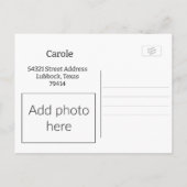 写真を追加する水彩のおとぎ話はがき ポストカード (裏面)