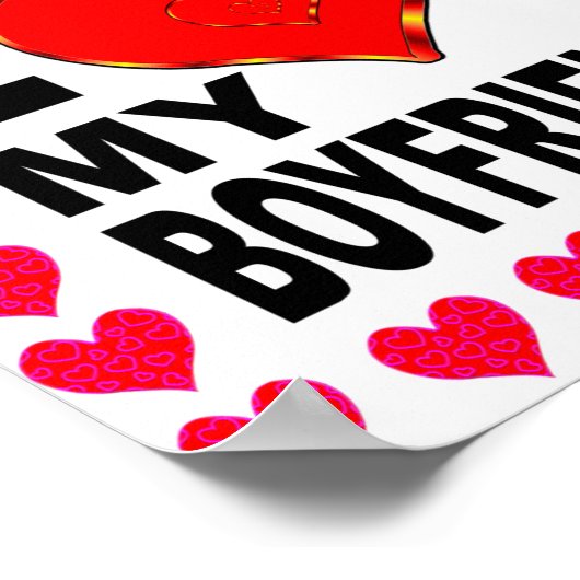 写真を追加する私の彼氏を愛する ポスター (角)