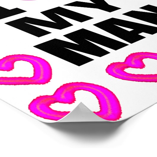 写真を追加する私の男性を愛する ポスター (角)