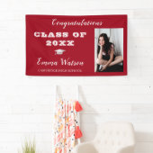 写真を追加する赤おめでとうございます卒業生 横断幕 (インサイチュ)