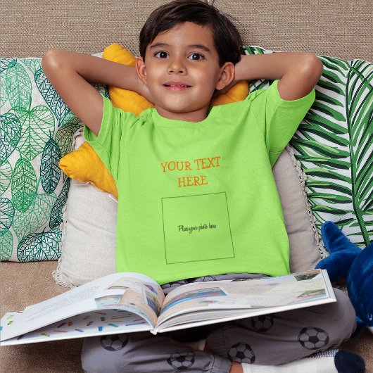 写真を追加する、かわいい任意の色の子供たち – 若いTシャツ Tシャツ