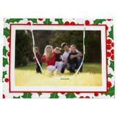 写真を追加するMerry Christmas holly berry ラージペーパーバッグ (裏面)