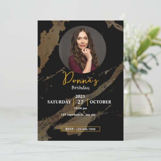 [写真を追加祝]誕生日に参加しよう！ 招待状 (スタンド正面)