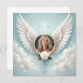 写真を追加 - オーダーメイドの追悼デザイン 招待状 (正面/裏面)