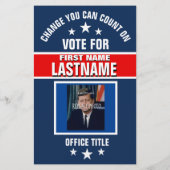 写真を追加 カスタム キャンペーン 政治 テンプレート チラシ (裏面)