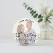写真を追加 テキストオーバーレイ 10周年結婚記念日 メニュー (スタンド正面)