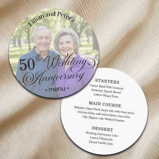 写真を追加 テキストオーバーレイ 50周年結婚記念日 メニュー