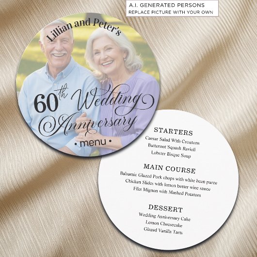 写真を追加 テキストオーバーレイ 60周年結婚記念日 メニュー