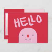 写真を追加 - パーソナライズされたハロー コネクションズ プリント ポストカード (正面/裏面)