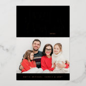 写真を追加 | ホリデーシーズンに最適なクリスマス カー 箔シーズンカード (正面)