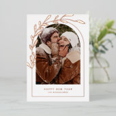 写真を追加 | メリークリスマス　ハッピー・ニュー・イヤー 箔シーズンカード (立ち正面)