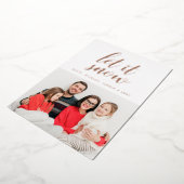 写真を追加 | メリークリスマス レット・イット・スノー ホイル 箔シーズンカード (回転した状態)