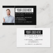 写真を追加 ロゴを挿入 不動産プロフェッショナル 名刺 (正面/裏面)