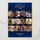 写真を追加 祝福された年 ホイル ハoliday カード (正面)