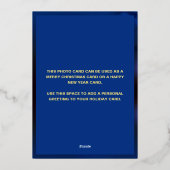 写真を追加 祝福された年 ホリデー カード (裏面)