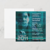 写真を追加 2011年卒業招待状 サイエンスフィクション ブルー5 招待状 (正面/裏面)