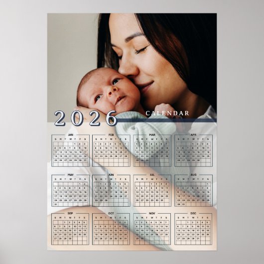 写真を追加 2026 カレンダー写真 ポスター (正面)