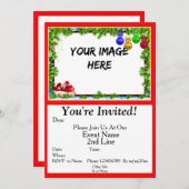 写真を追加 ALL TEXT を変更 クリスマスパーティー 招待状 (正面/裏面)