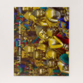 写真を閉じて金ゴールド仏像 ジグソーパズル (縦)