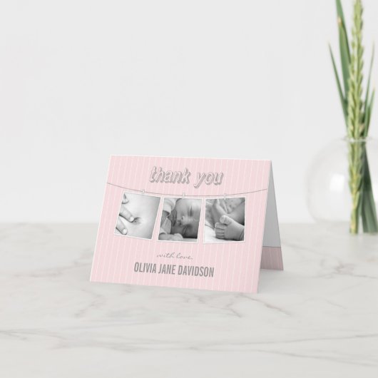 写真を飾る感謝カード サンキューカード (正面)