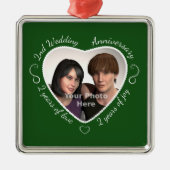 写真を2周年記念に追加 メタルオーナメント (正面)