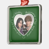 写真を2周年記念に追加 メタルオーナメント (左)