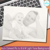 写真をB & Wライトトーンの背景に自動変換 ノートパッド