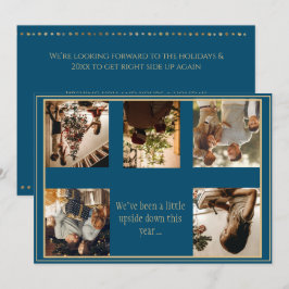 写真アップサイドダウンクリスマスクリスマスホリデーカード シーズンカード