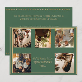 写真アップサイドダウンクリスマスクリスマスホリデーカード シーズンカード