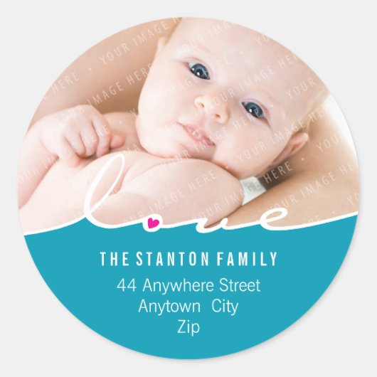 写真アドレスSTICKER :: love divide 9 ラウンドシール (正面)