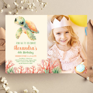 写真アンダーザシー海誕生日 招待状