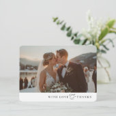 写真アンパサンドモダンにミニマルエレガント感謝 サンキューカード (スタンド正面)