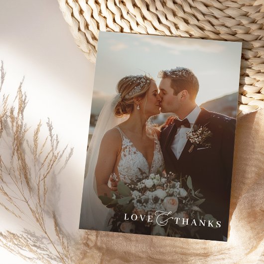 写真アンパサンドモダンオーバーレイエレガントありがとう サンキューカード