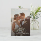 写真アンパサンドモダンオーバーレイエレガントありがとう サンキューカード (スタンド正面)